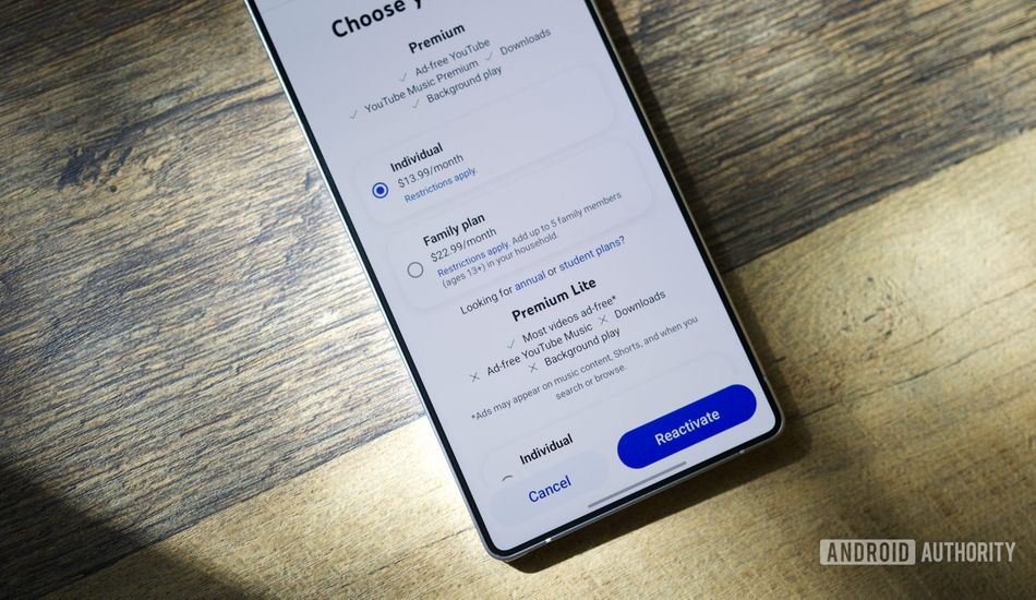 YouTube Premium Lite